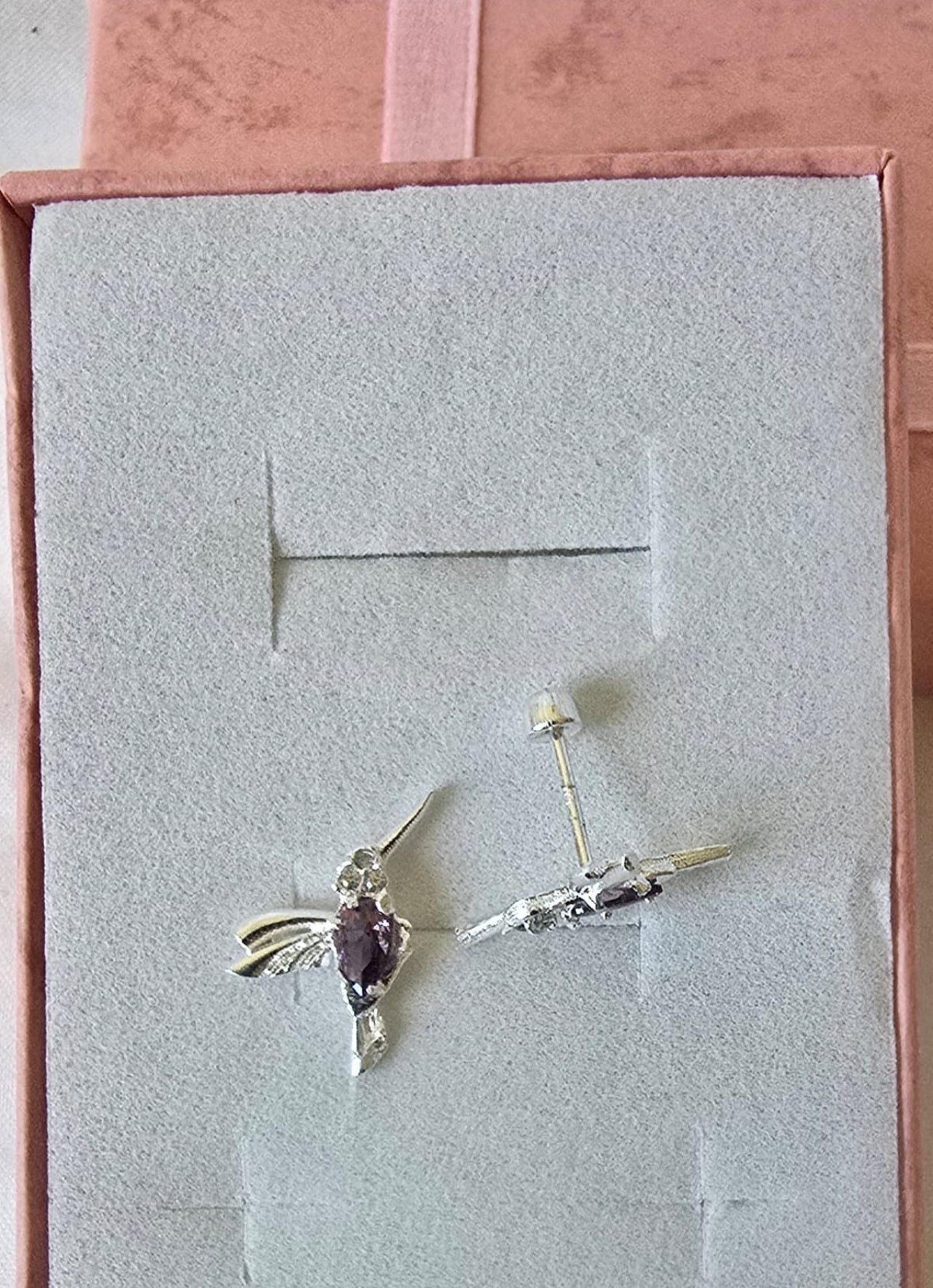 Mini colibrí earrings